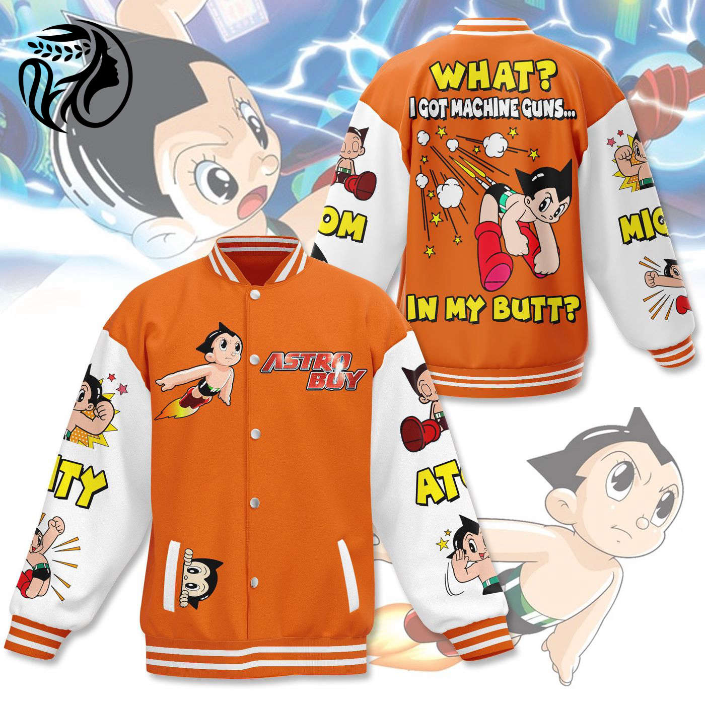 Astro Boy Machine Gun New Premium Baseball Jacket Gift For Fan
