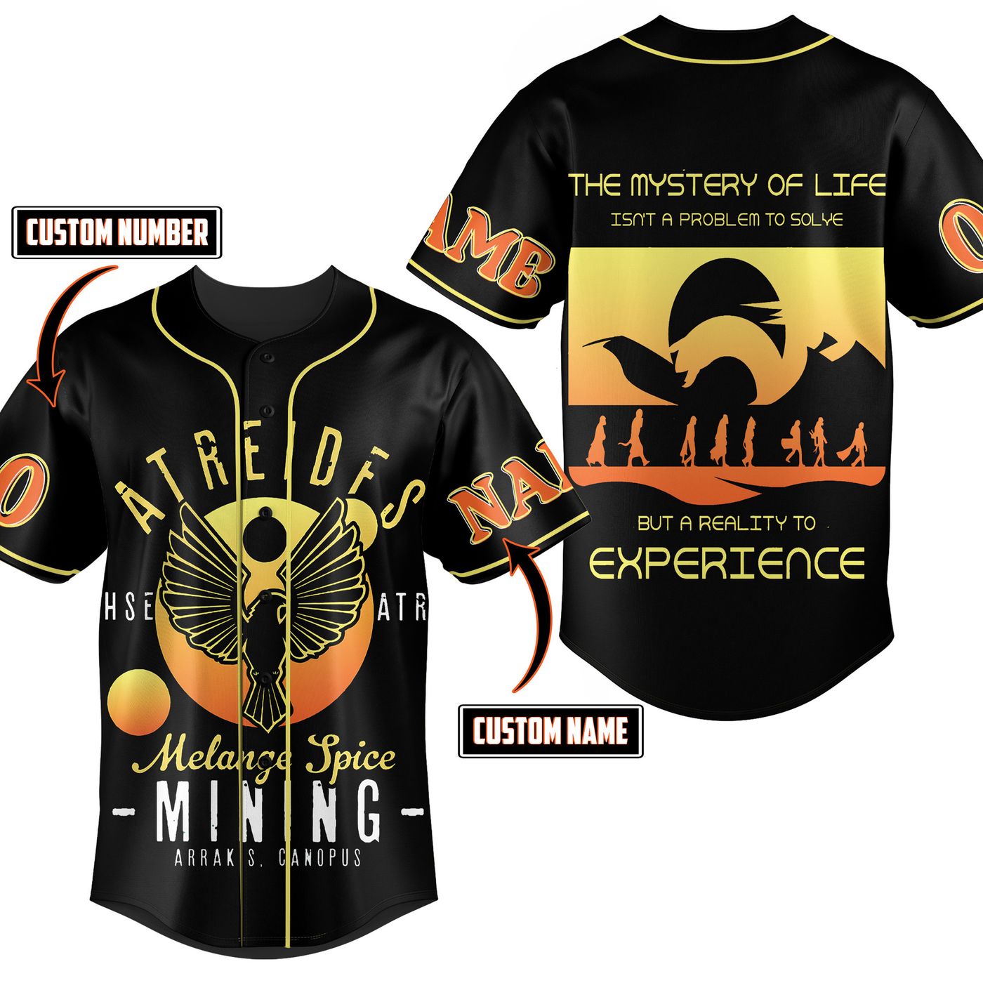 Atreides Melange Spice Mining Baseball Jersey For Men Women And Kids Gift