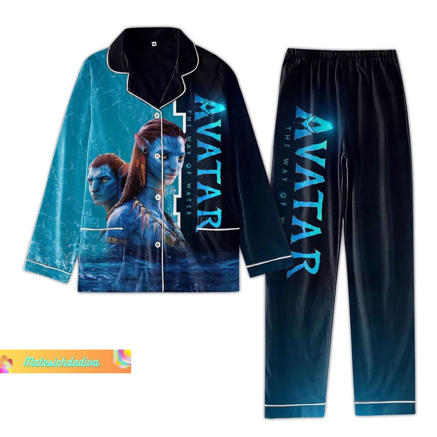 Avatar Pajama Set: Movie-Themed Party Pajamas The Way Of The Water Design