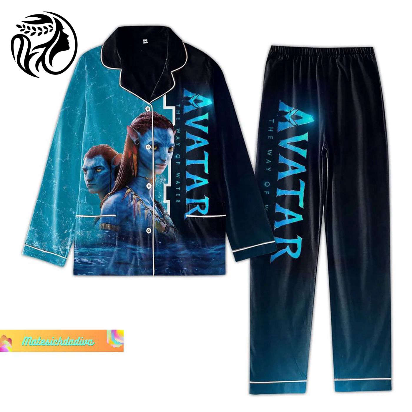 Avatar Pajama Set: Movie-Themed Party Pajamas The Way Of The Water Design