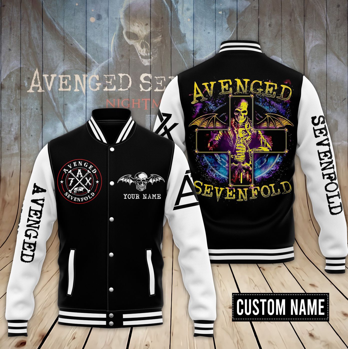 Avenged Sevenfold New Premium Baseball Jacket Gift For Fan Avenged Sevenfold New Premium Baseball Jacket Gift For Fan