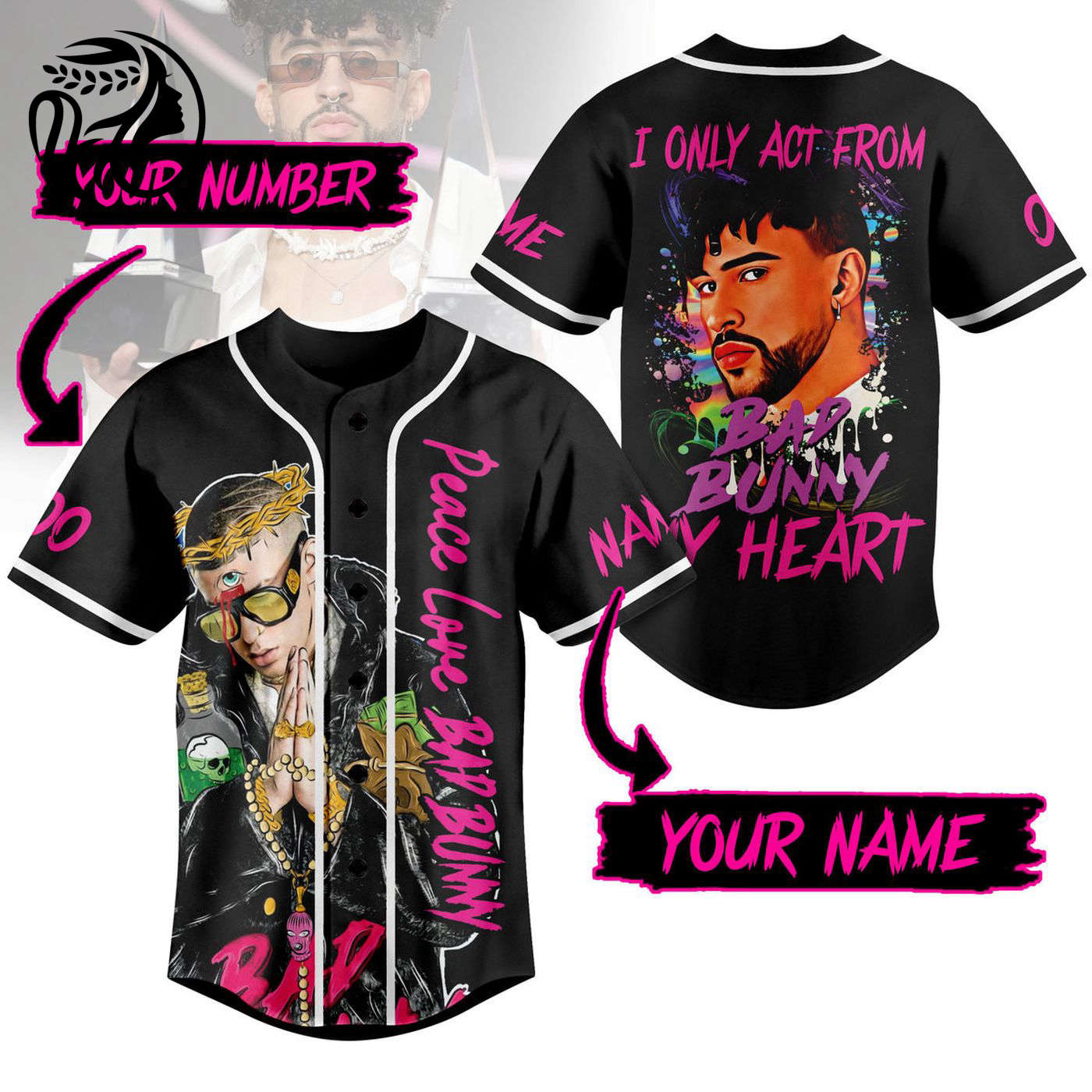 Bad Bunny Baseball Jersey For Men Women And Kids Gift