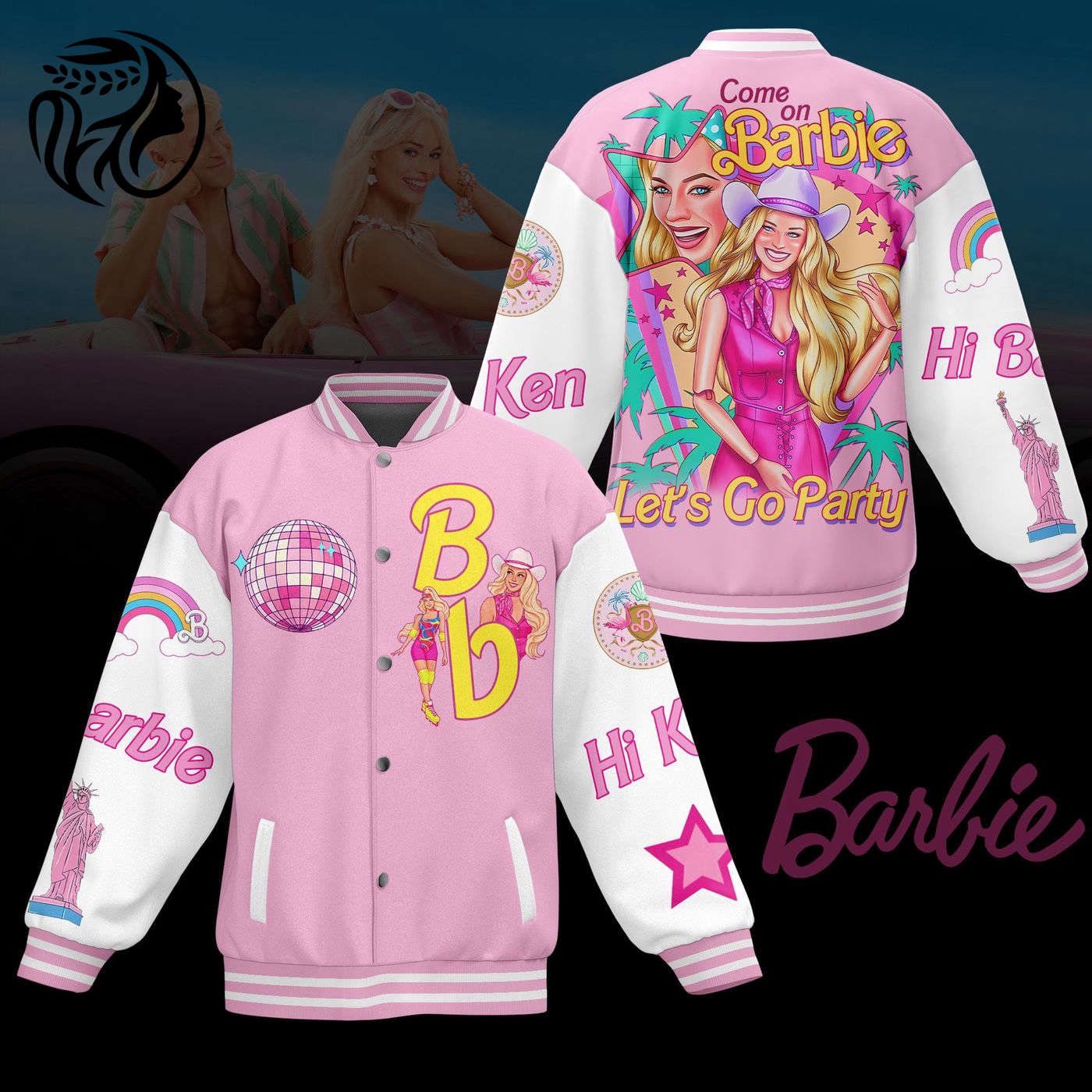Barbie New Premium Baseball Jacket Gift For Fan