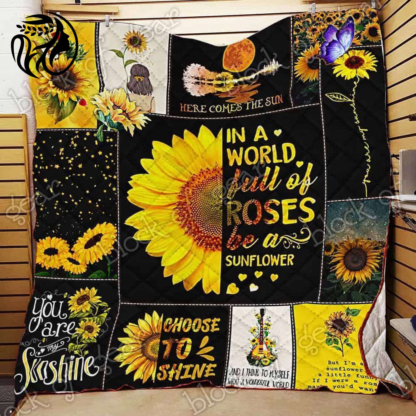 Customized 3D Sunflower Quilt: Bring Cheerful Sunshine to Your Space