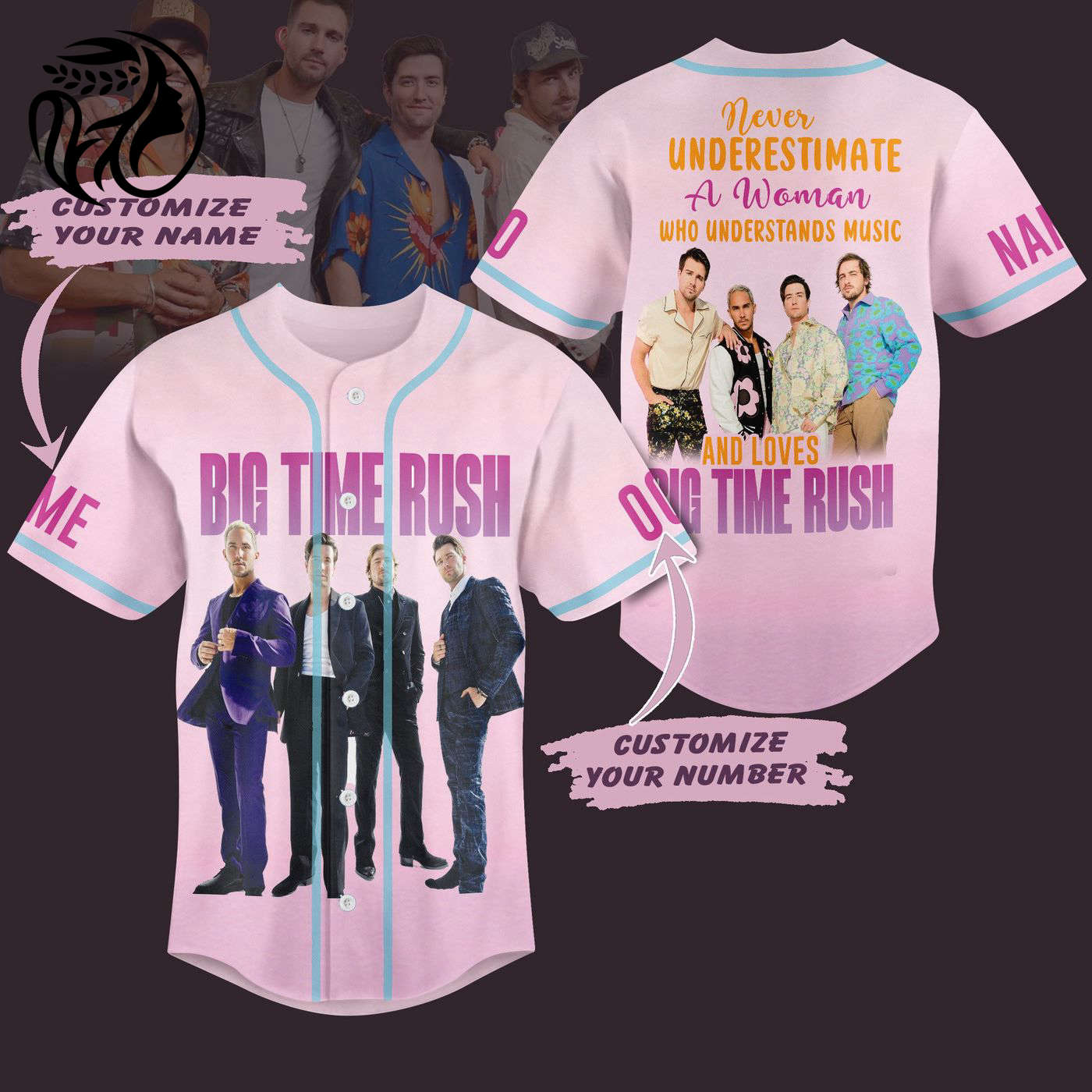 Big Time Rush Baseball Jersey For Men Women And Kids Gift
