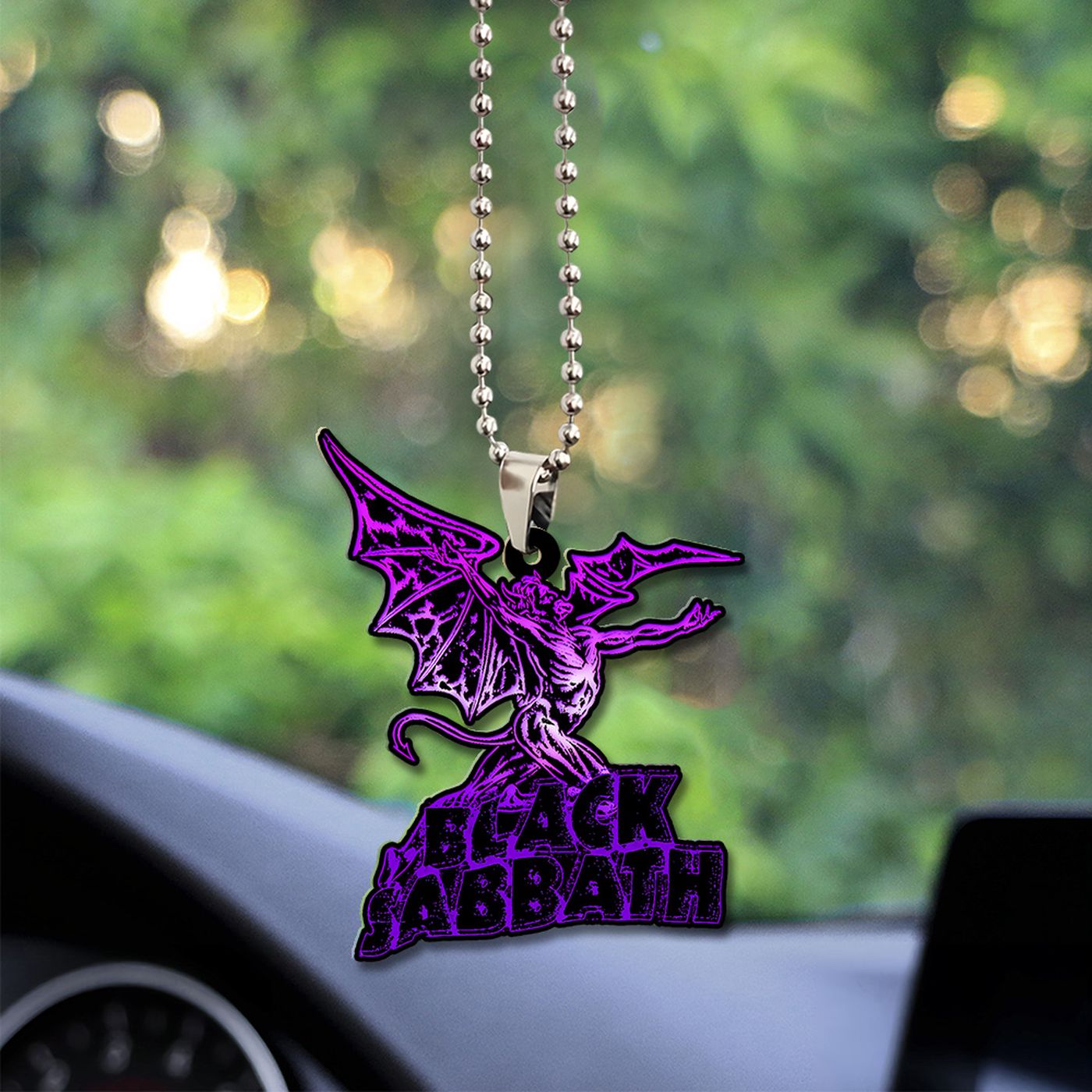 Black Sabbath Custom Shape 2-sided Acrylic Car Ornament Gift