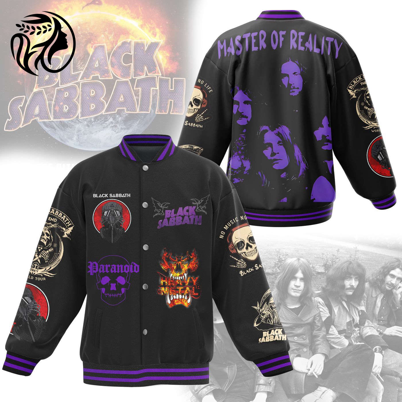 Black Sabbath New Premium Baseball Jacket Gift For Fan