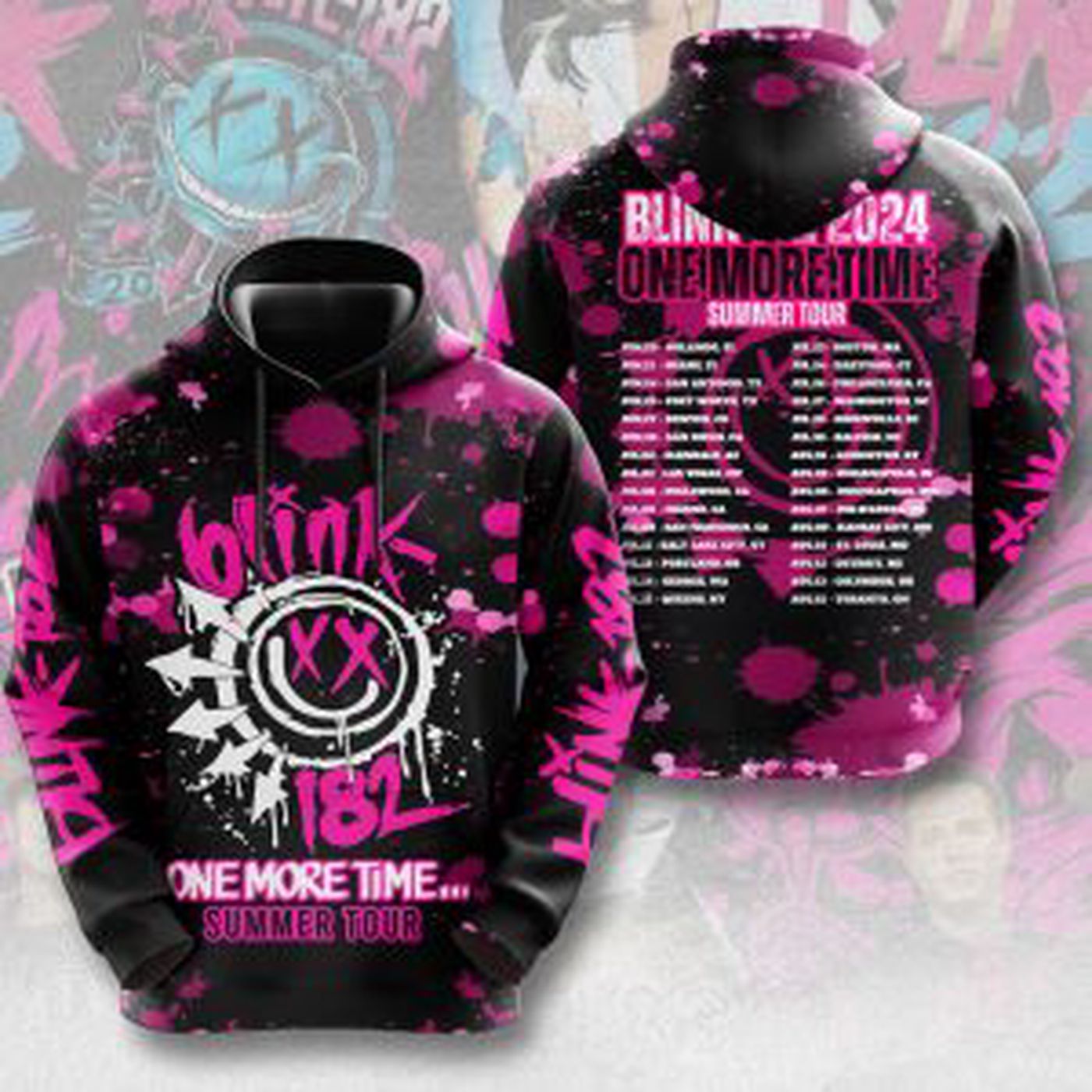 Blink-182 3D Merch: Stylish T-Shirt Sweatshirt & Hoodie Collection