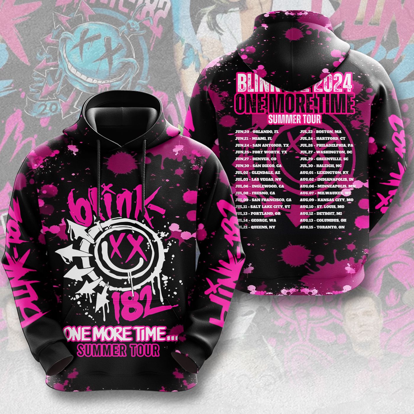 Blink-182 3D Merch: Stylish T-Shirt Sweatshirt & Hoodie Collection