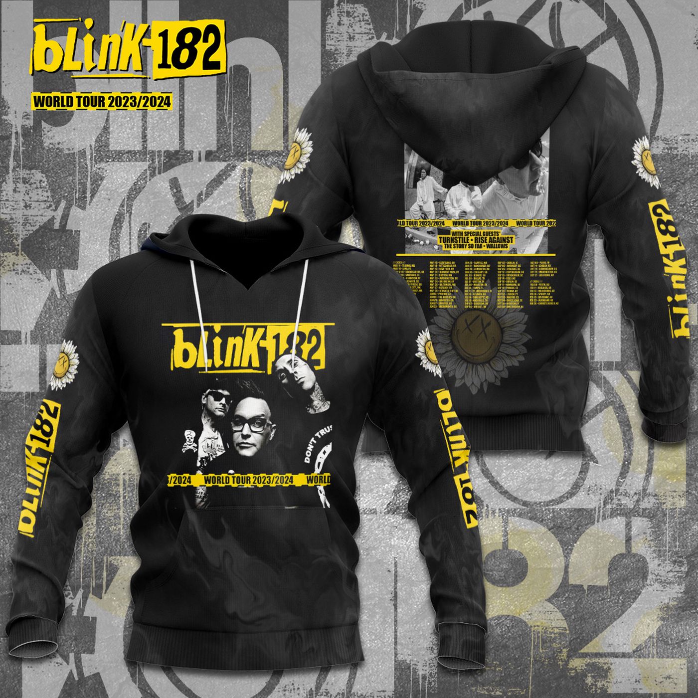 Blink-182 3D T-Shirt Sweatshirt & Hoodie  – Gift for Women – Trendy Music Merch with Eye-catching 3D Design