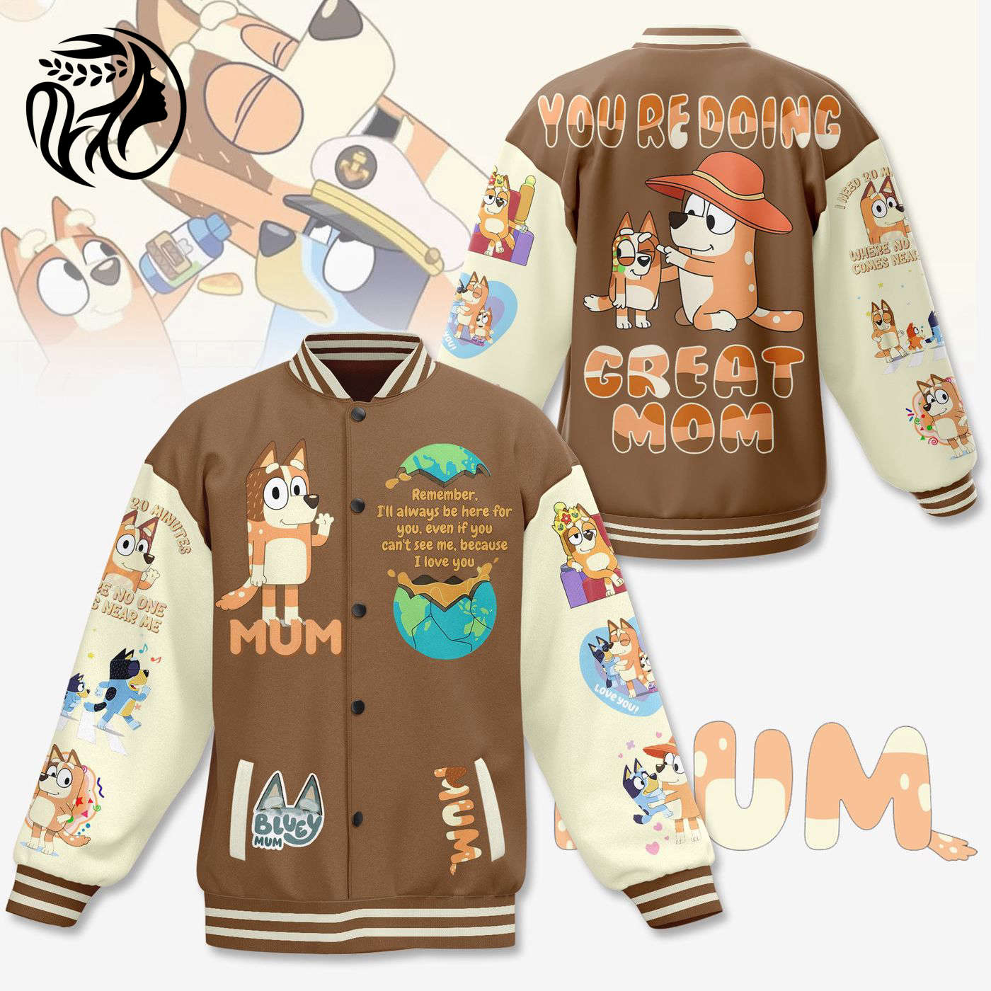 Bluey New Premium Baseball Jacket Gift For Fan