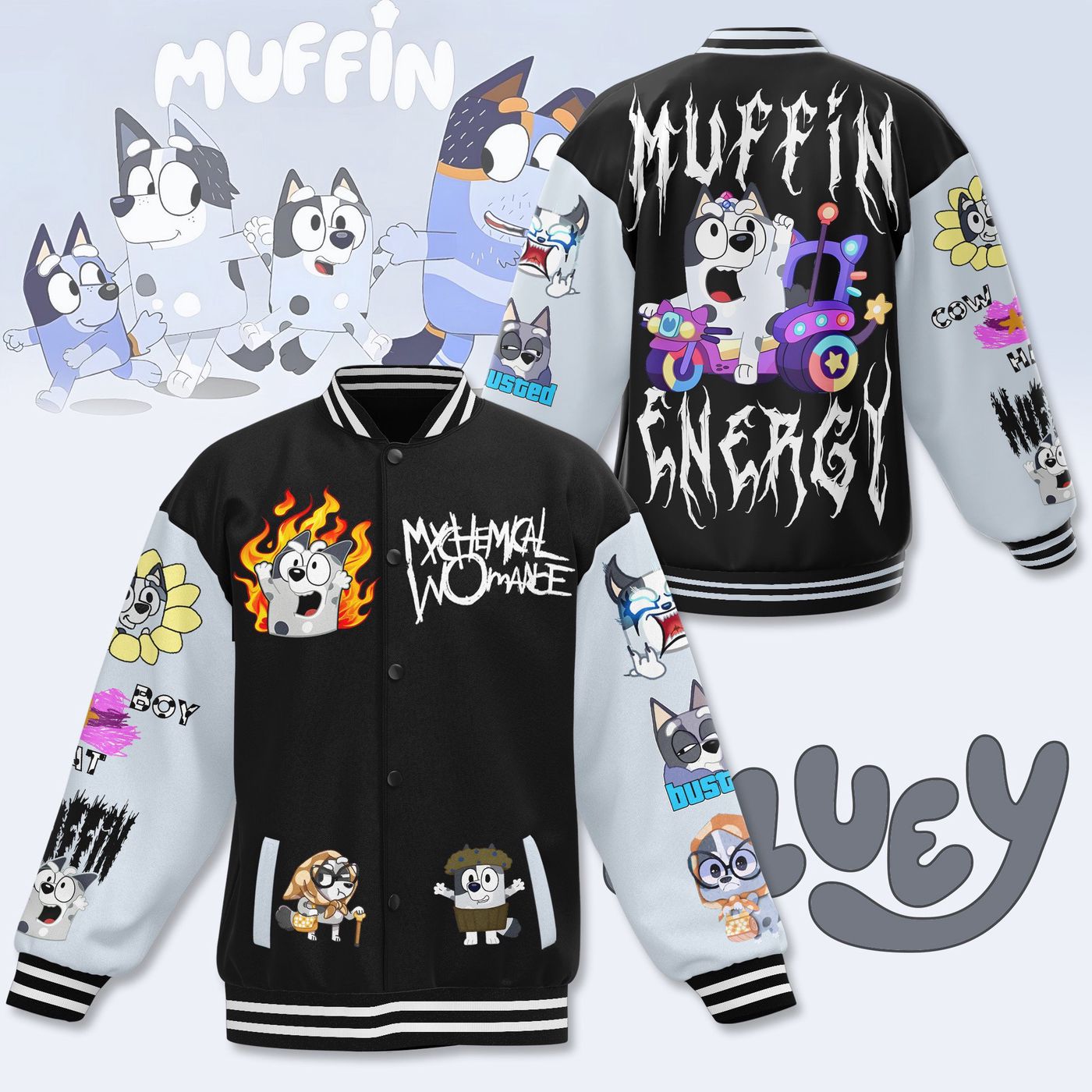 Bluey New Premium Baseball Jacket Gift For Fan Bluey New Premium Baseball Jacket Gift For Fan