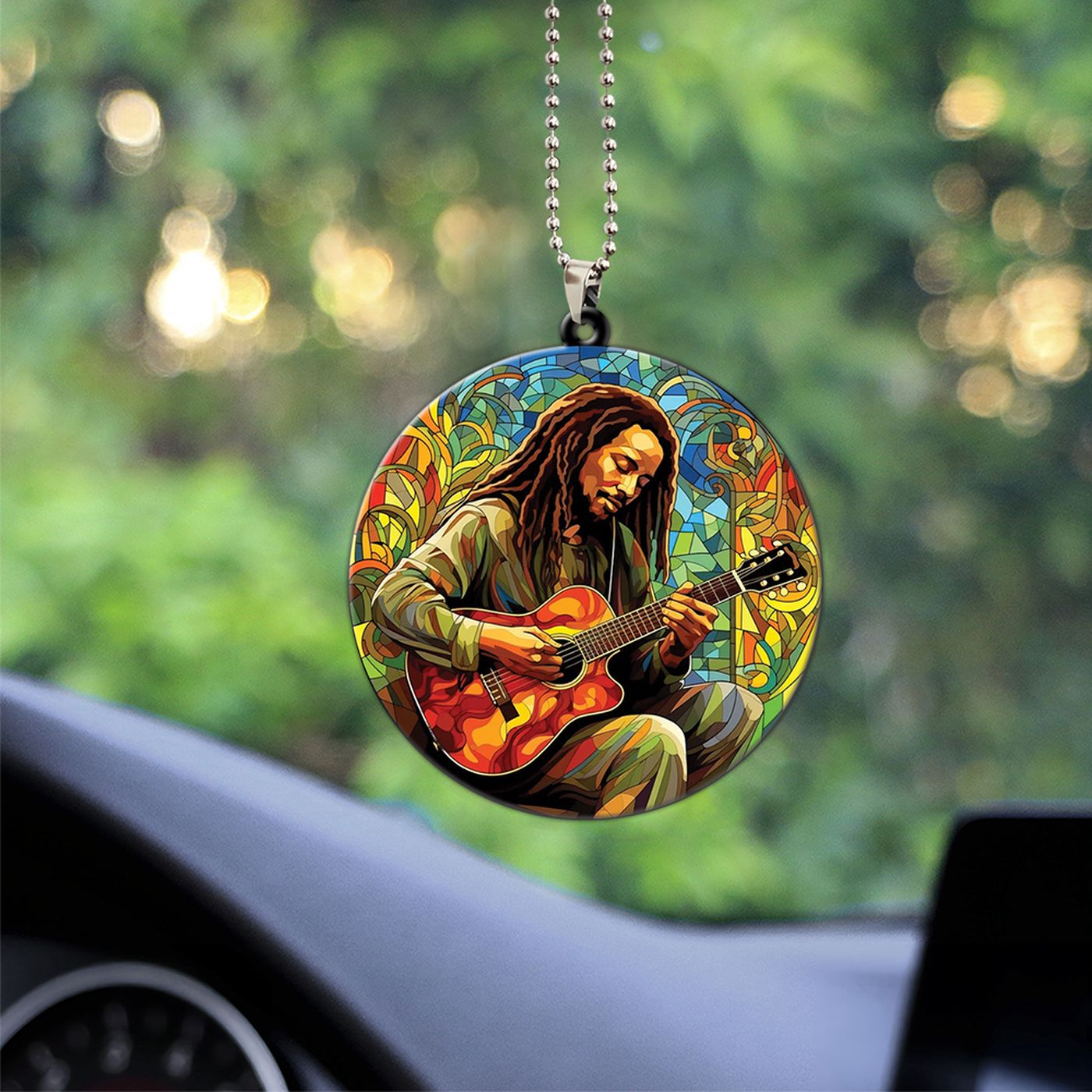 Bob Marley Custom Shape 2-sided Acrylic Car Ornament.2