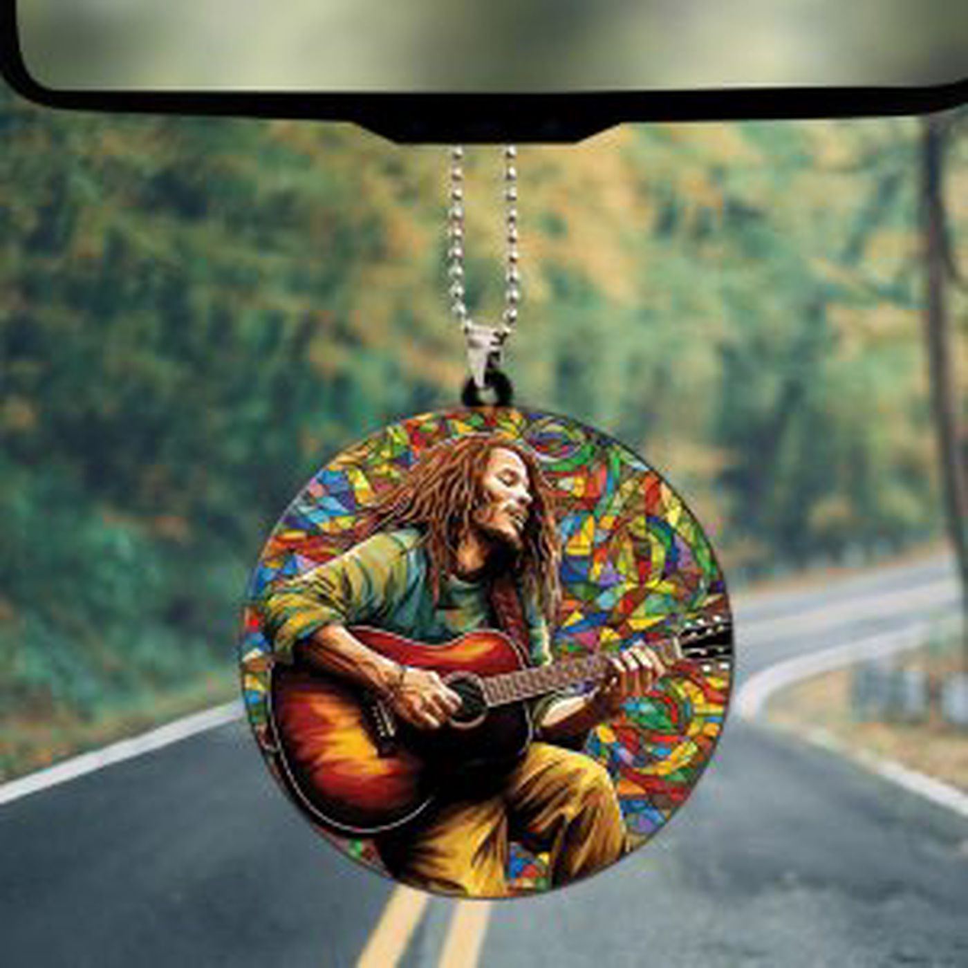Bob Marley Custom Shape 2-sided Acrylic Car Ornament.3