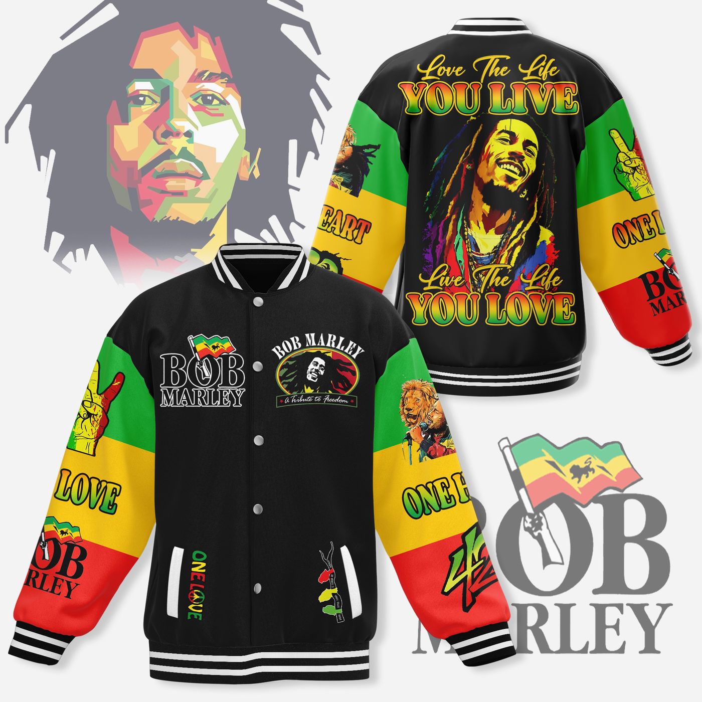 Bob Marley New Premium Baseball Jacket Gift For Fan Bob Marley New Premium Baseball Jacket Gift For Fan