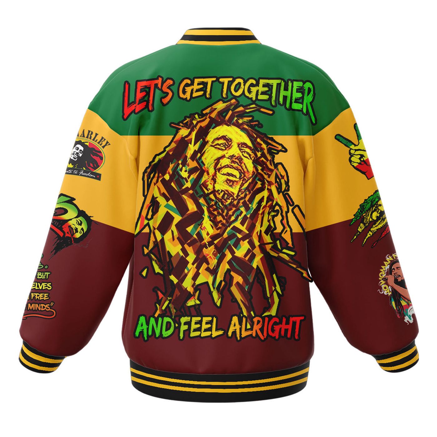 Bob Marley New Premium Baseball Jacket Gift For Fan Bob Marley New Premium Baseball Jacket Gift For Fan