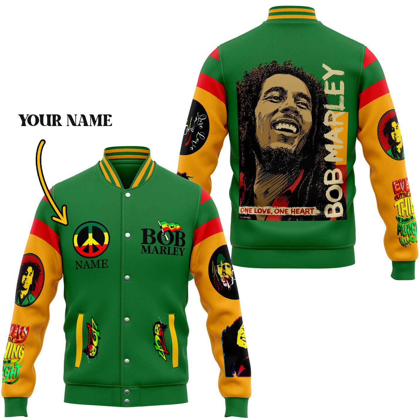 Bob Marley New Premium Baseball Jacket Gift For Fan Bob Marley New Premium Baseball Jacket Gift For Fan
