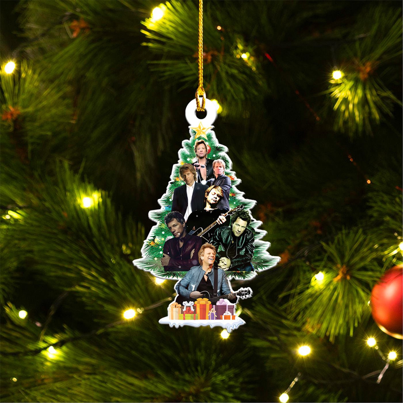 Bon Jovi Custom Shape-sided Acrylic Car Ornament