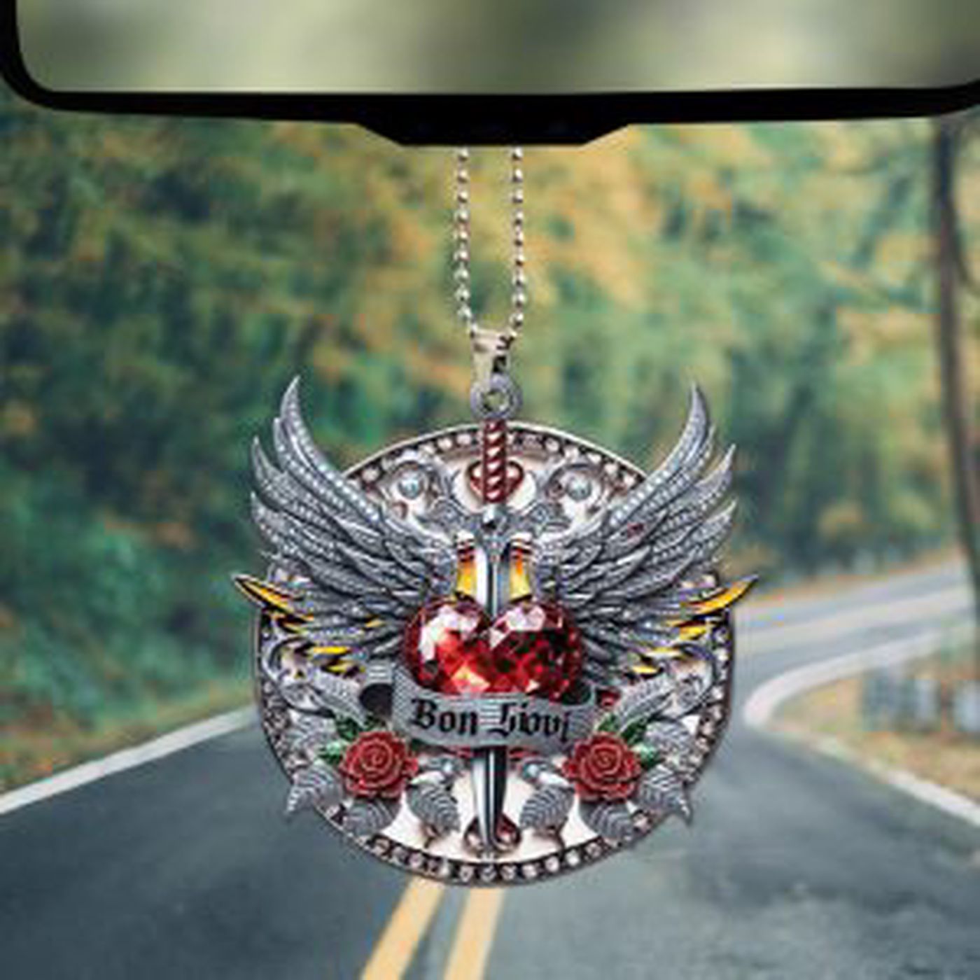 Bon Jovi Custom Shape-sided Acrylic Car Ornament Bon Jovi Custom Shape-sided Acrylic Car Ornament