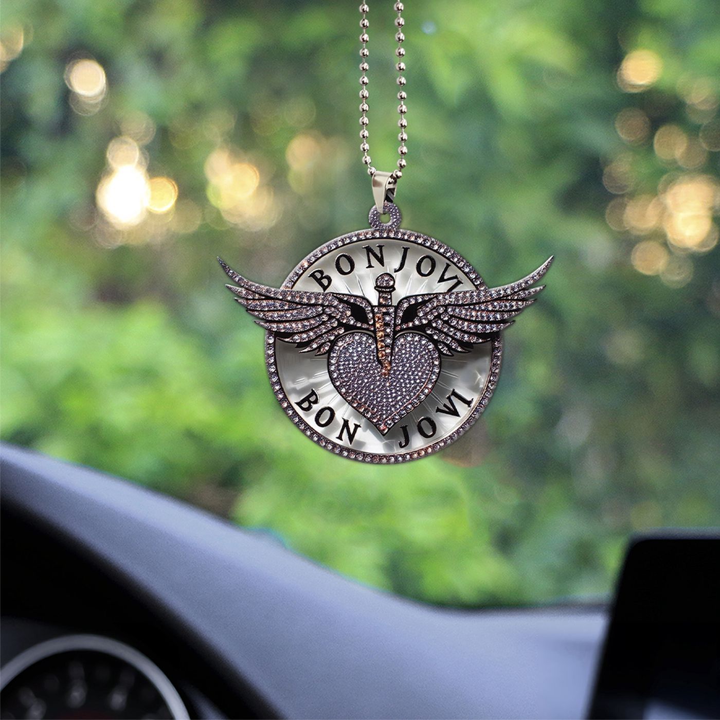 Bon Jovi Custom Shape-sided Acrylic Car Ornament