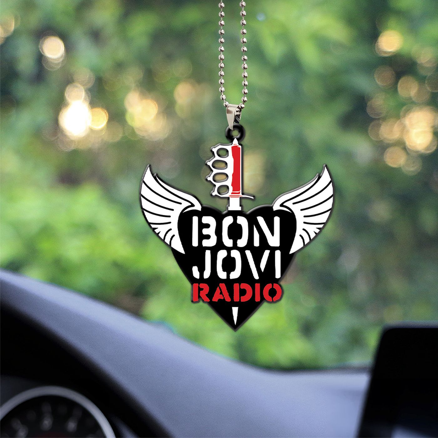 Bon Jovi Custom Shape-sided Acrylic Car Ornament