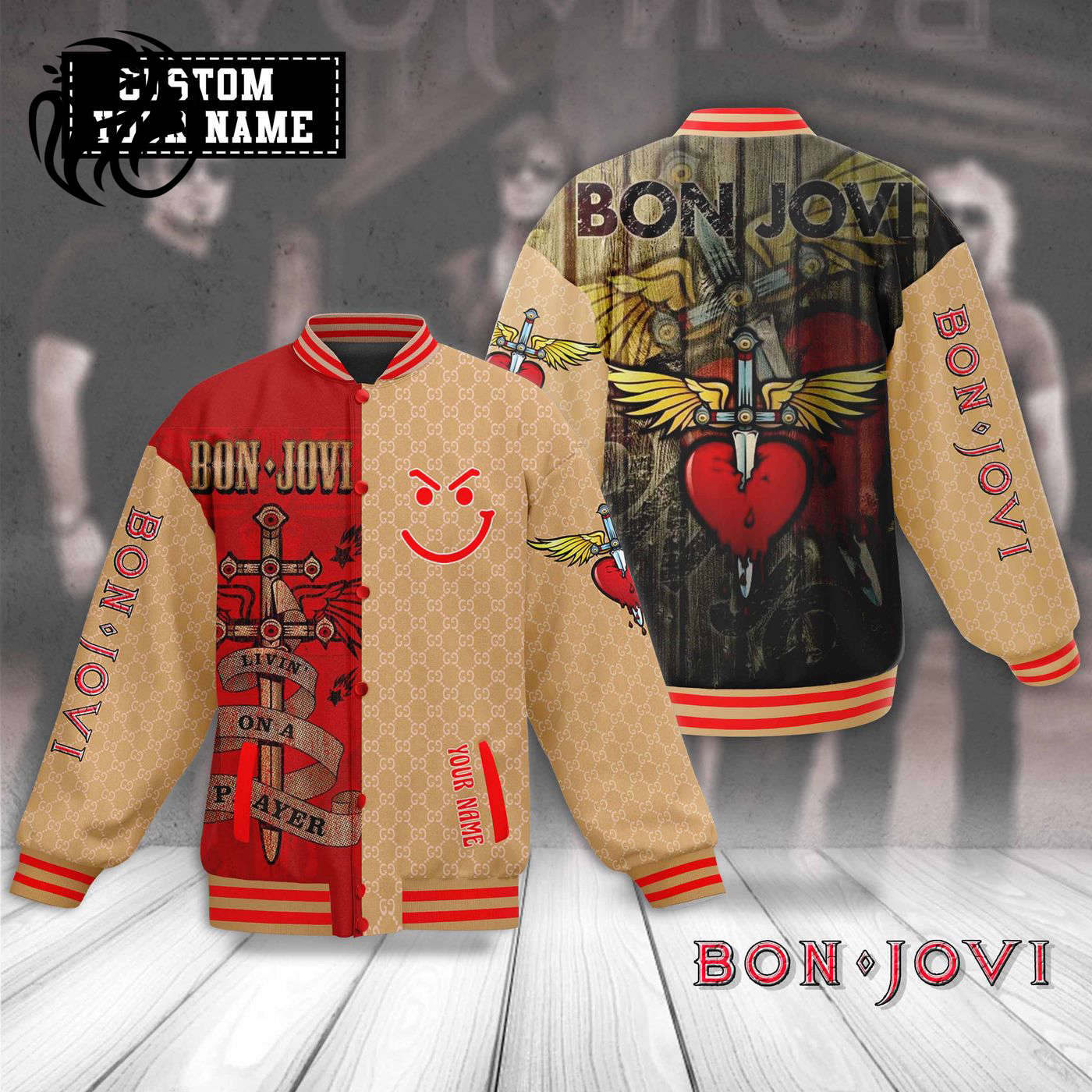 Bon Jovi New Premium Baseball Jacket Gift For Fan