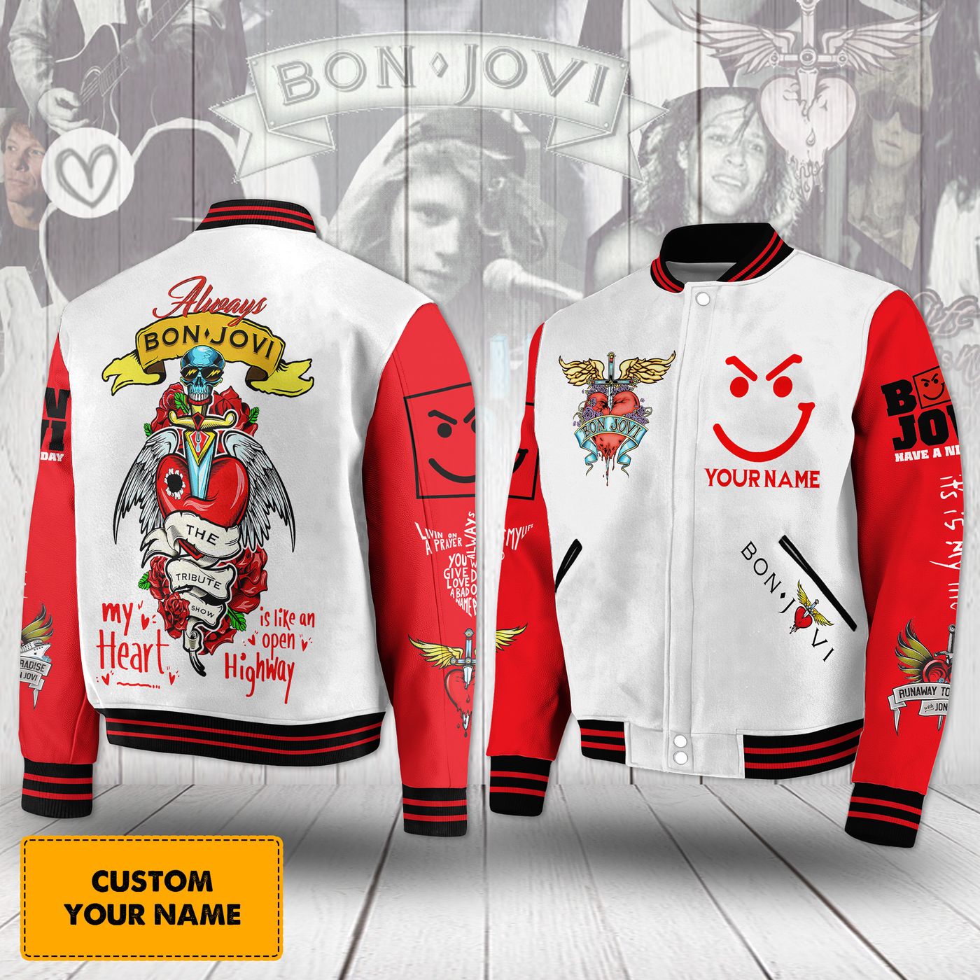 Bon Jovi New Premium Baseball Jacket Gift For Fan Bon Jovi New Premium Baseball Jacket Gift For Fan