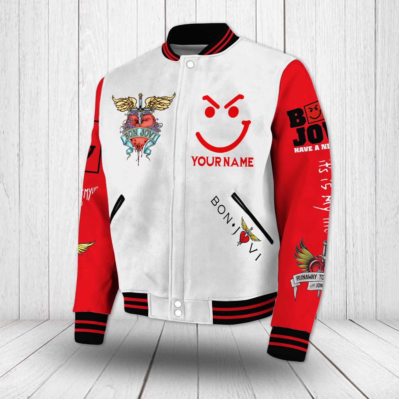 Bon Jovi New Premium Baseball Jacket Gift For Fan Bon Jovi New Premium Baseball Jacket Gift For Fan