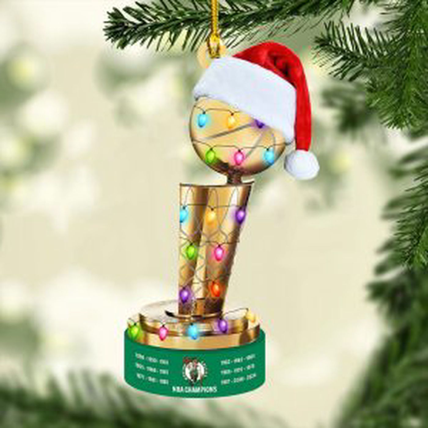 Boston Celtics Custom Shape 1-sided Acrylic Ornament
