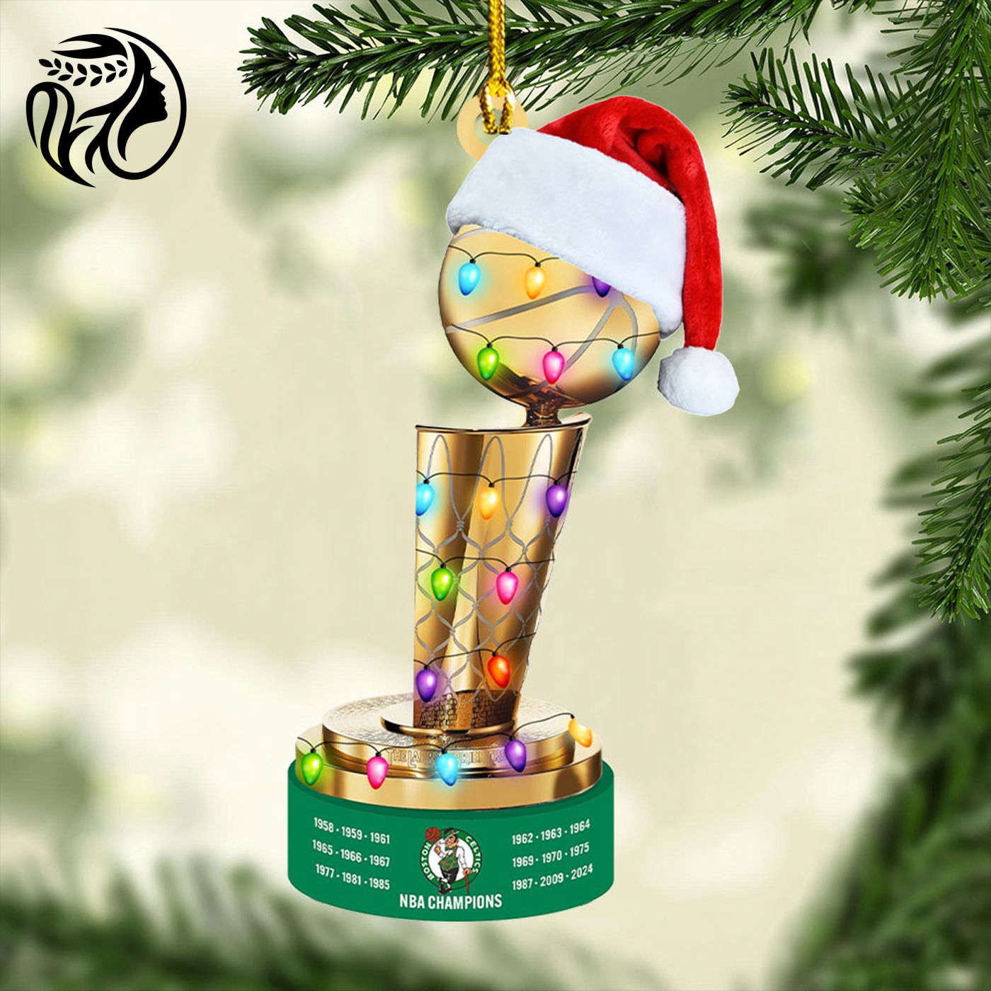 Boston Celtics Custom Shape 1-sided Acrylic Ornament