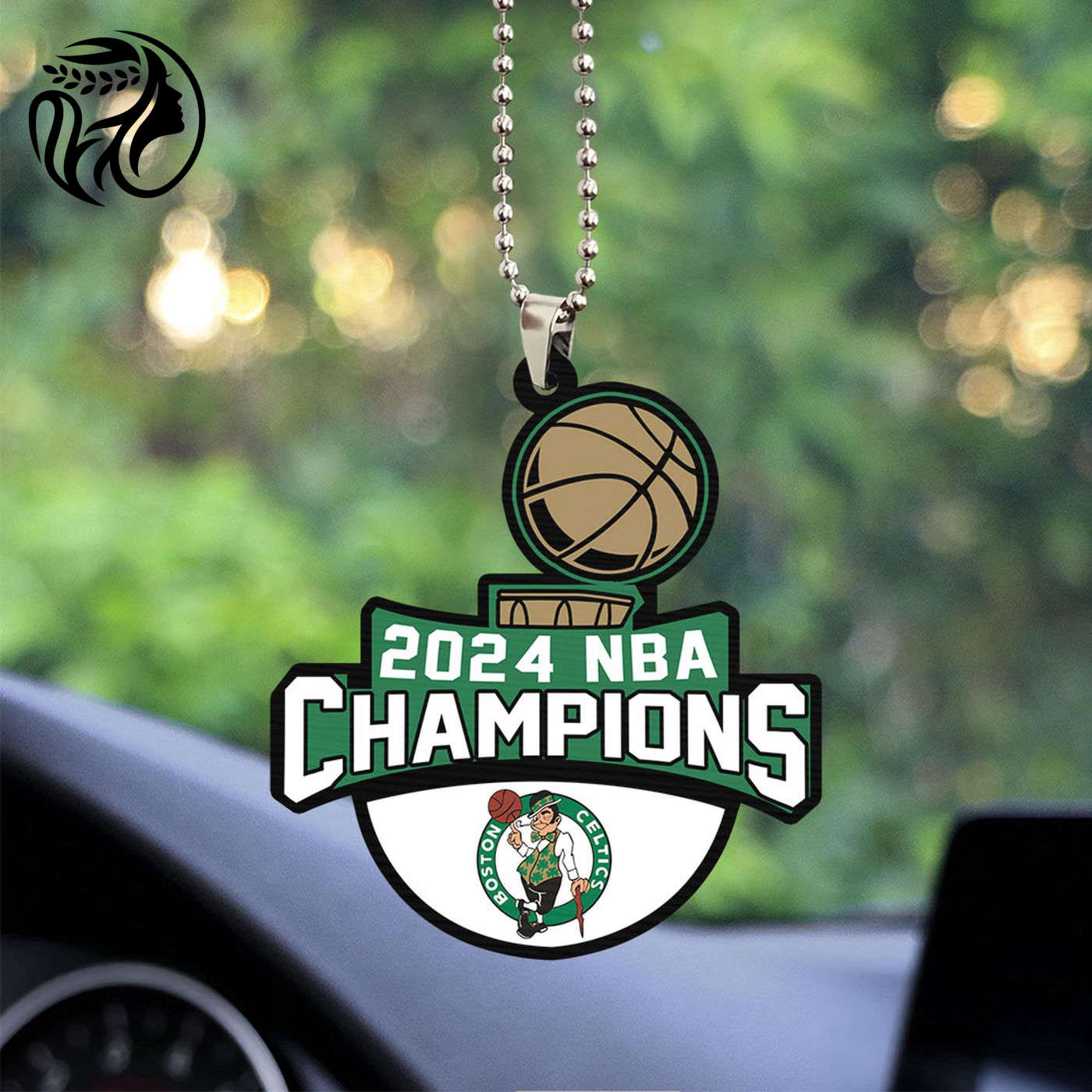 Boston Celtics Custom Shape 2-sided Acrylic Car Ornament