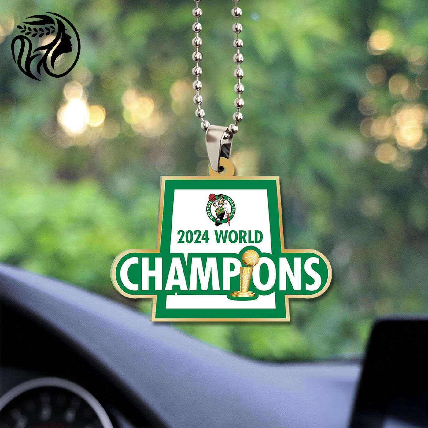 Boston Celtics Custom Shape 2-sided Acrylic Car Ornament