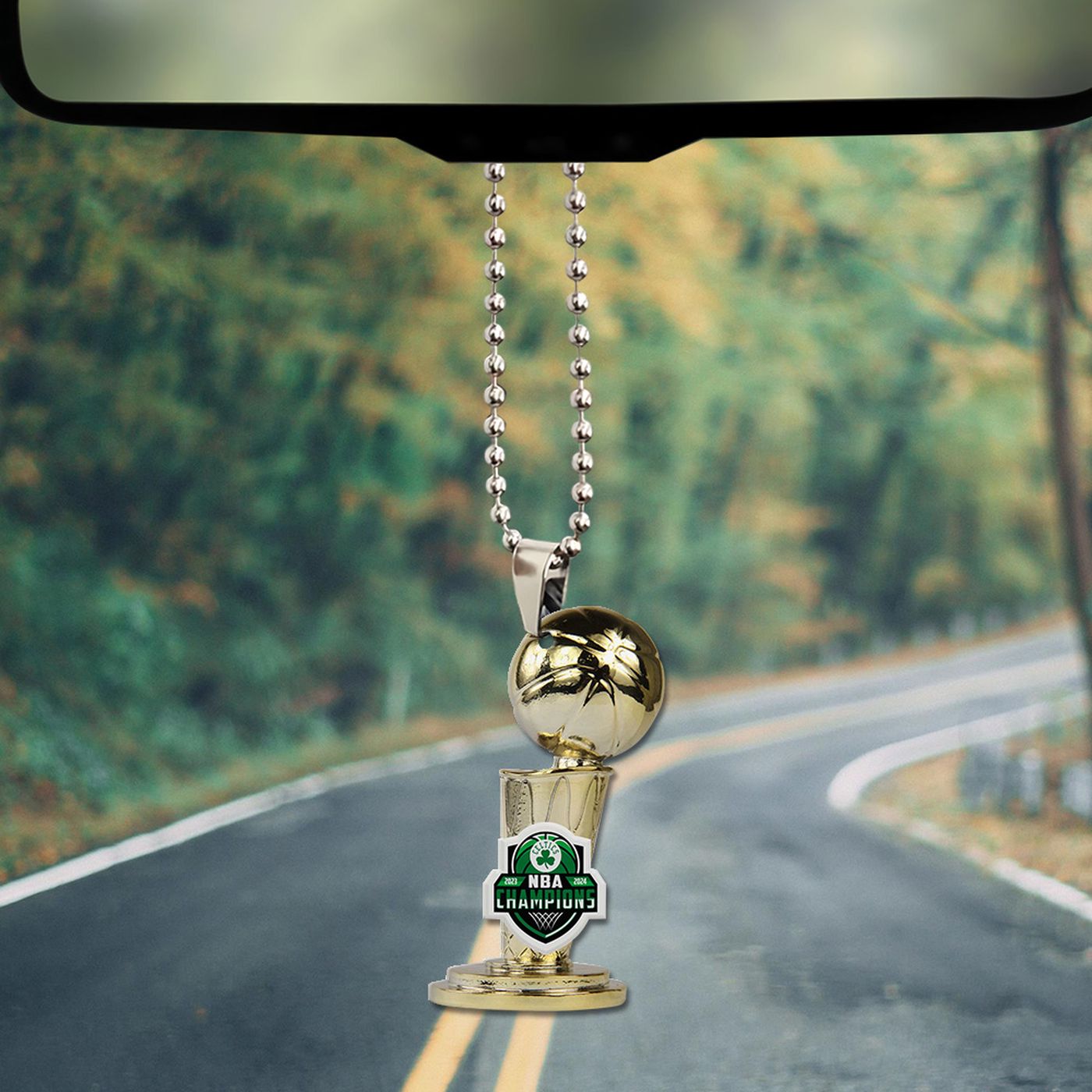 Boston Celtics Custom Shape 2-sided Acrylic Car Ornament