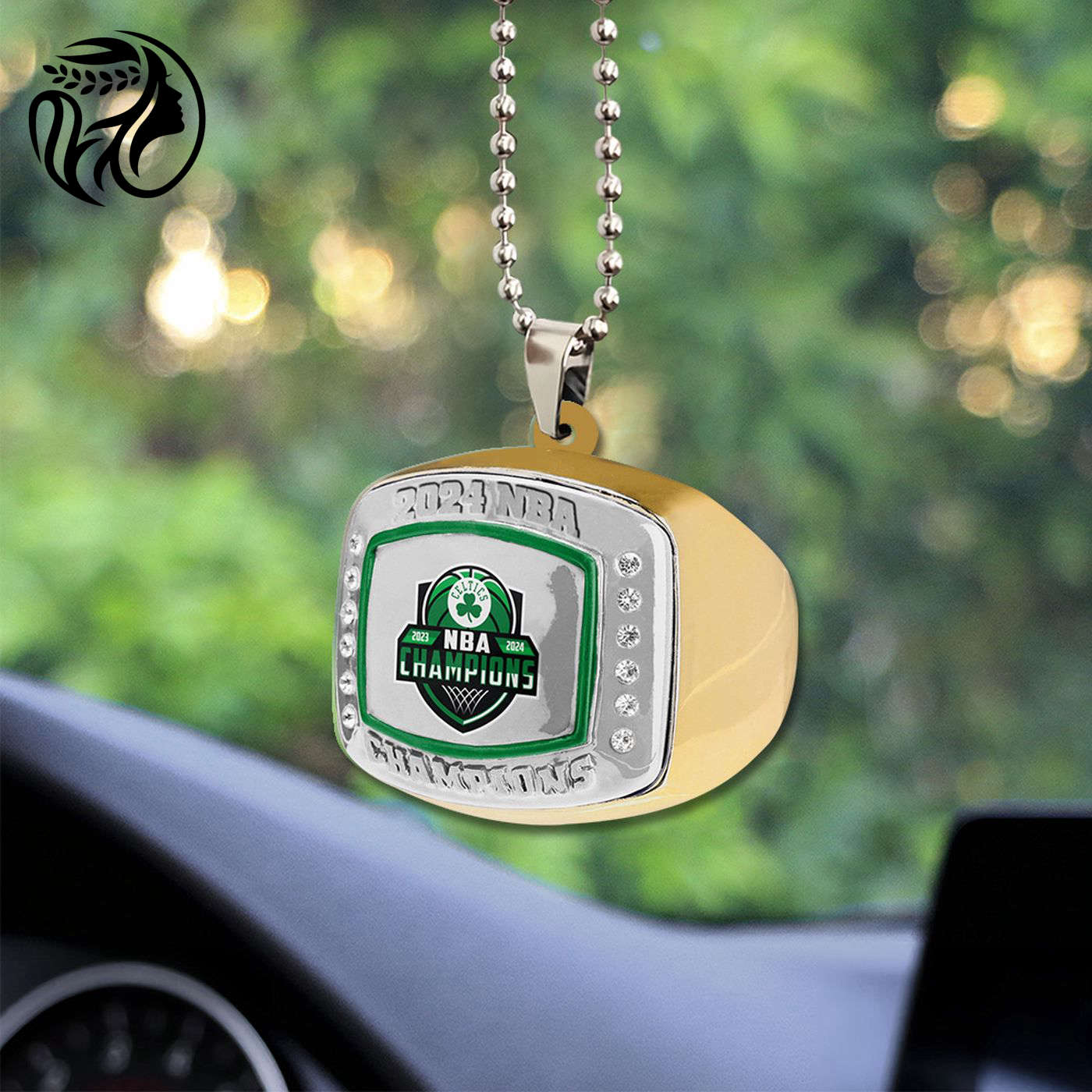 Boston Celtics Custom Shape 2-sided Acrylic Car Ornament