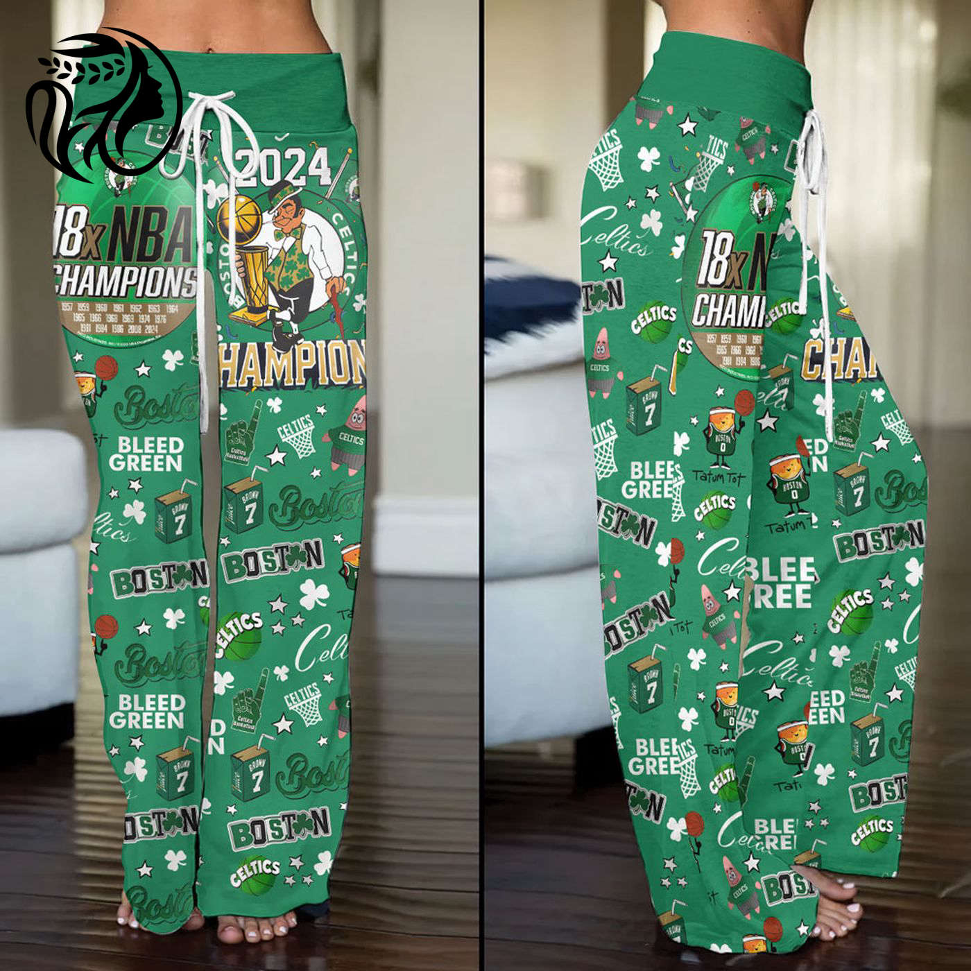 Boston Celtics High-Waisted Straight-Leg Trousers – HUANNM 5397