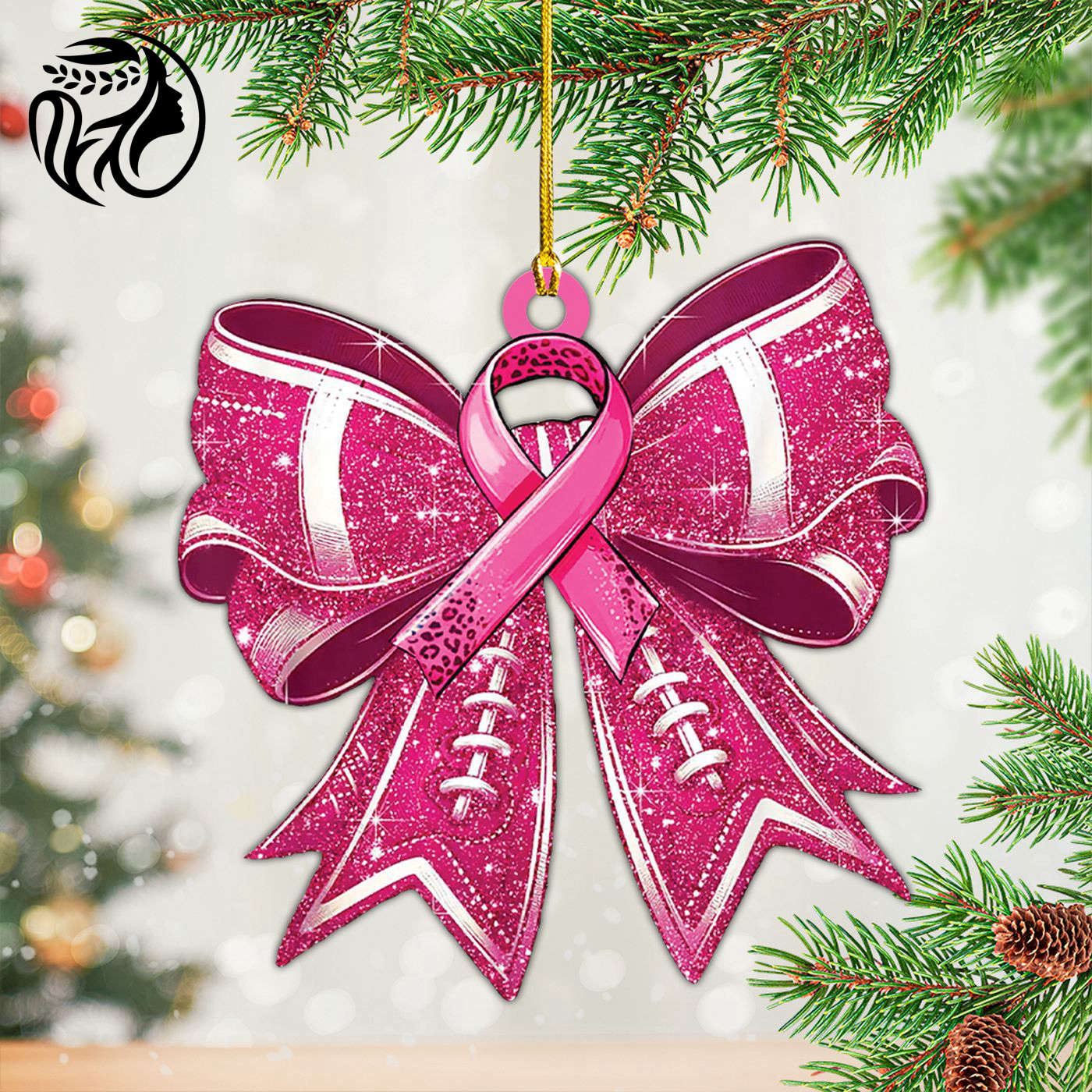 Breast Cancer Awareness Custom Shape 2-sided Acrylic Ornament