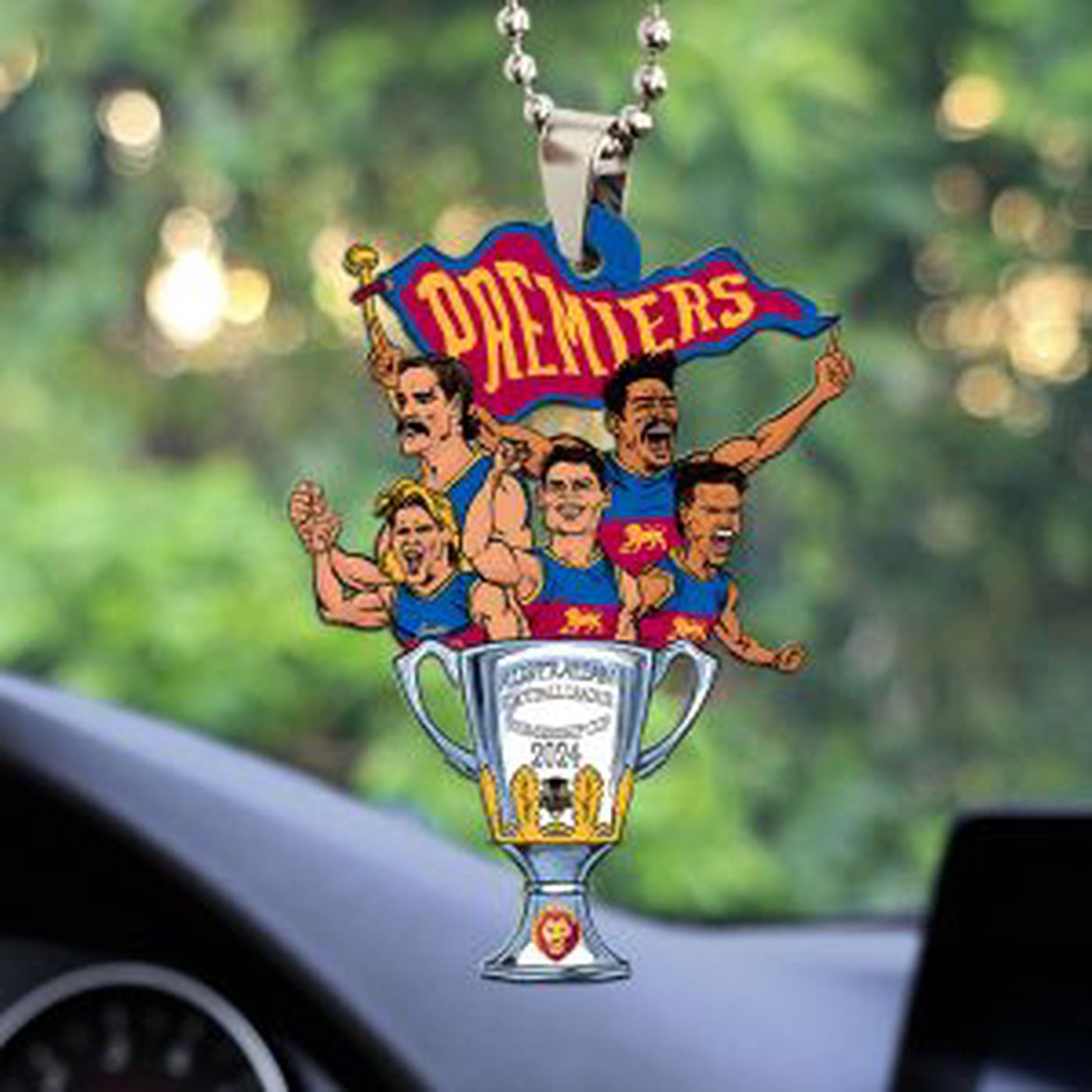 Brisbane Lions Custom Shape 1-sided Acrylic Car Ornament Gift