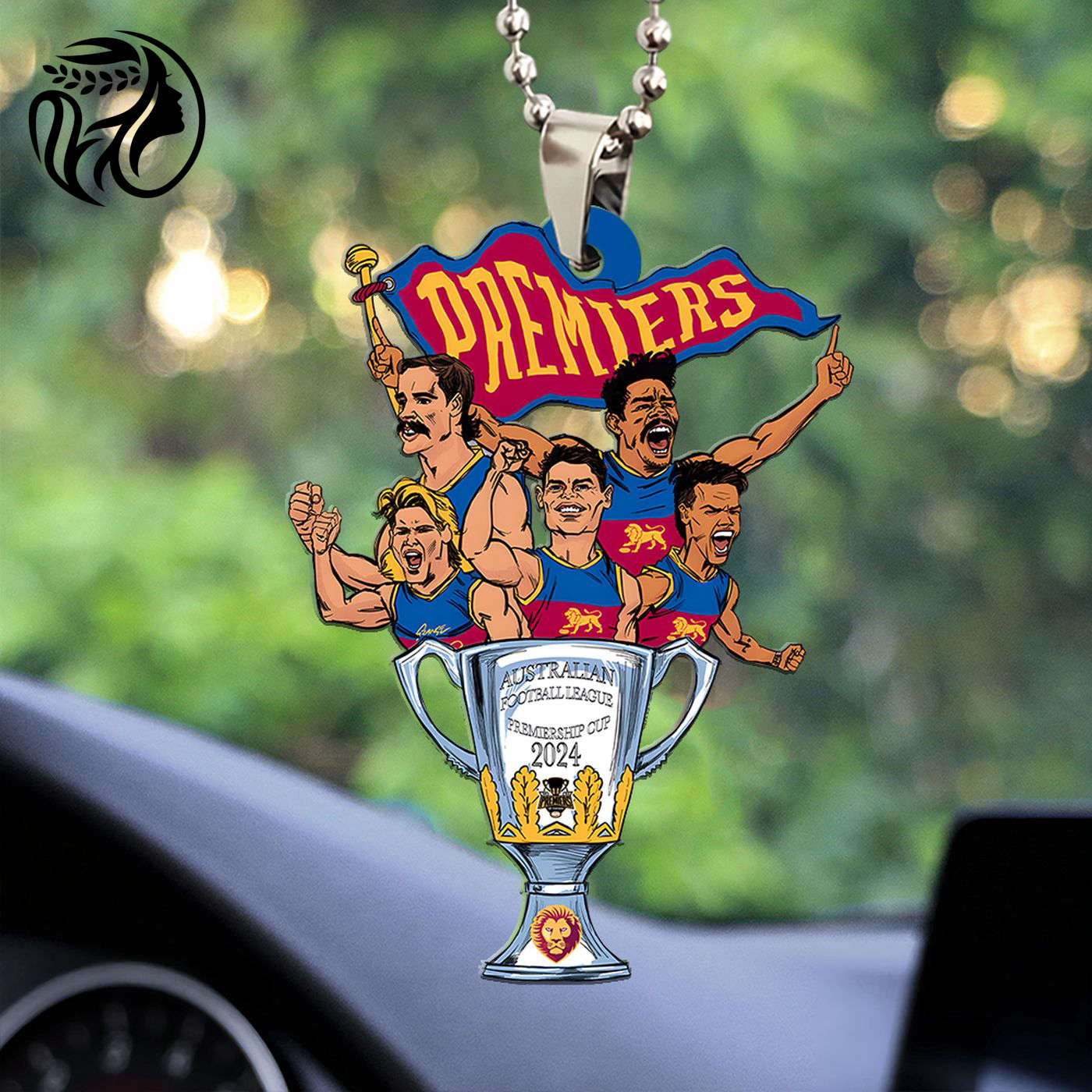 Brisbane Lions Custom Shape 1-sided Acrylic Car Ornament Gift