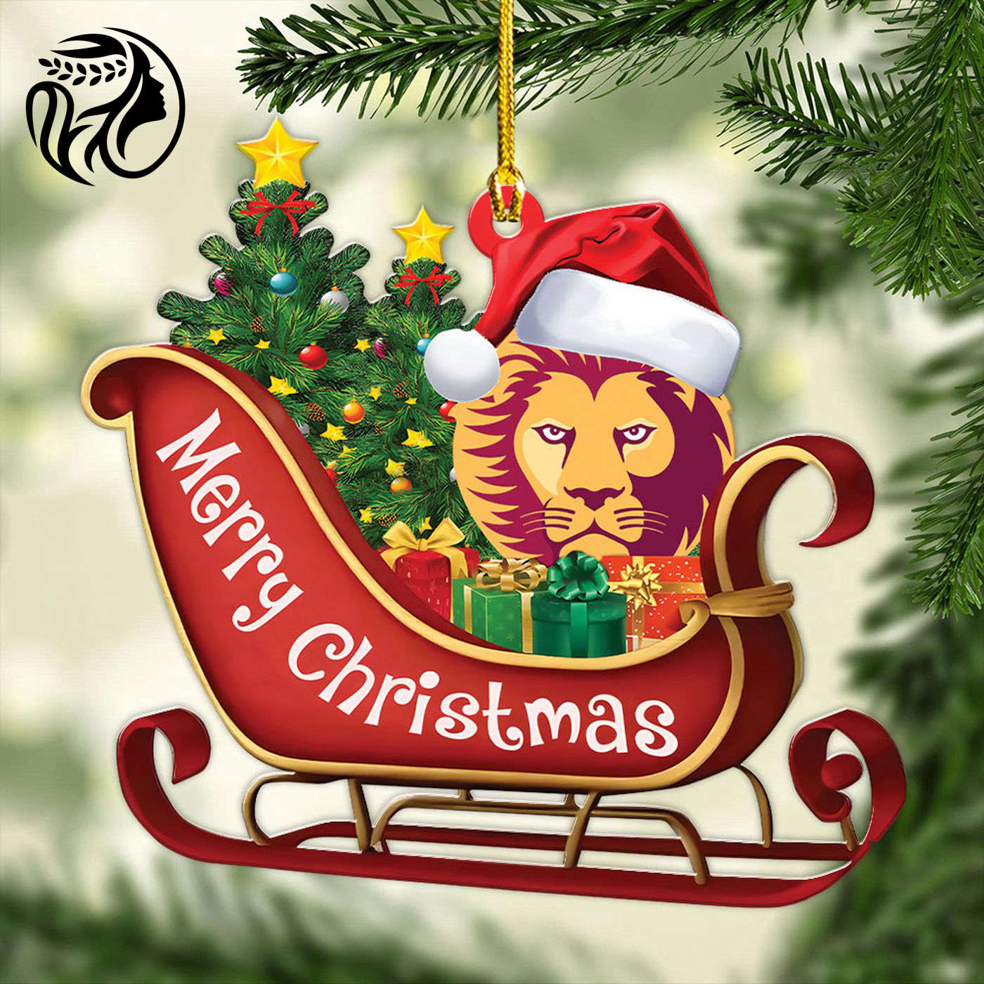 Brisbane Lions Custom Shape 1-sided Acrylic Ornament Gift