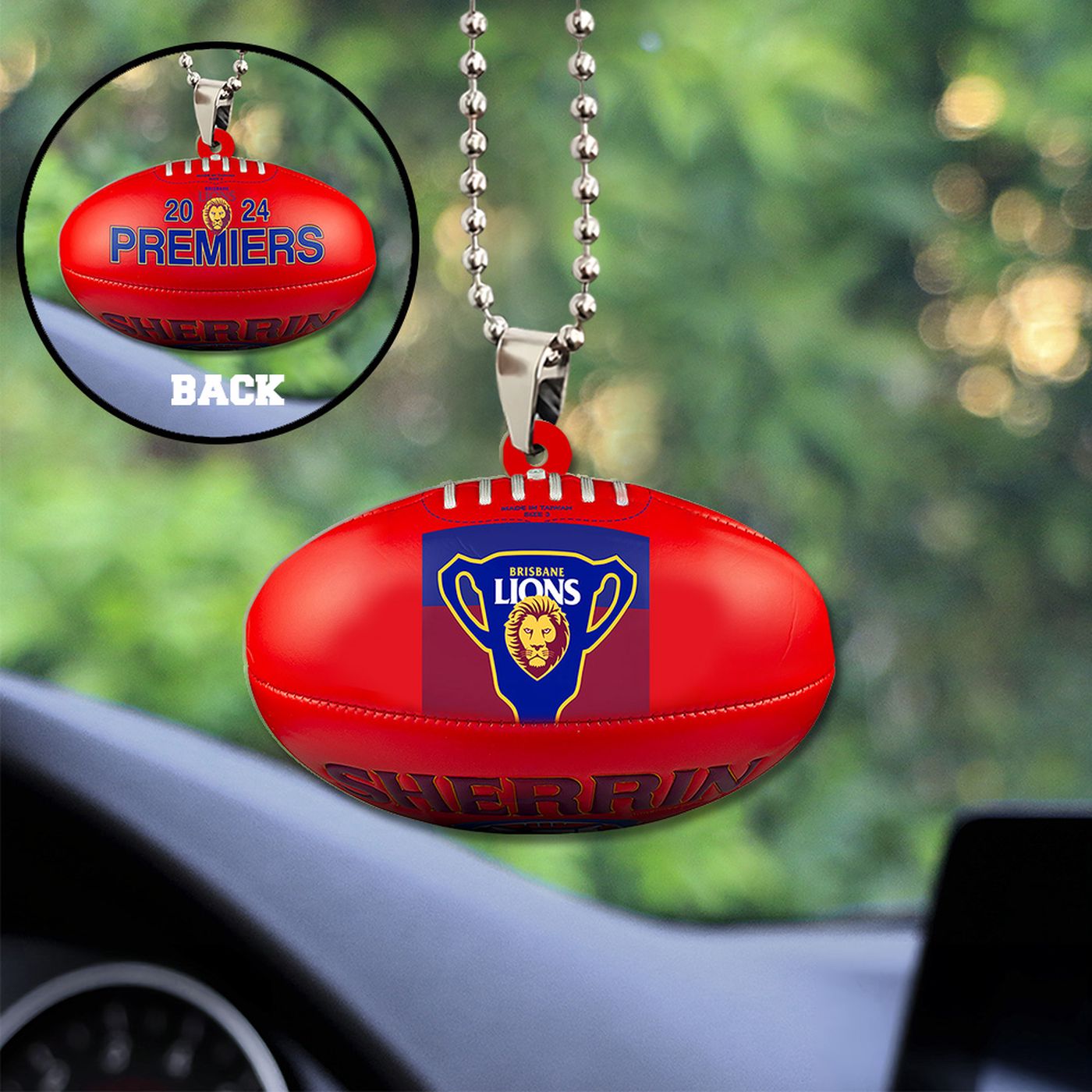 Brisbane Lions Custom Shape 2-sided Acrylic Car Ornament Gift
