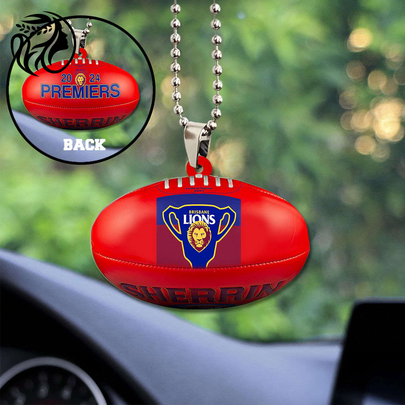 Brisbane Lions Custom Shape 2-sided Acrylic Car Ornament Gift