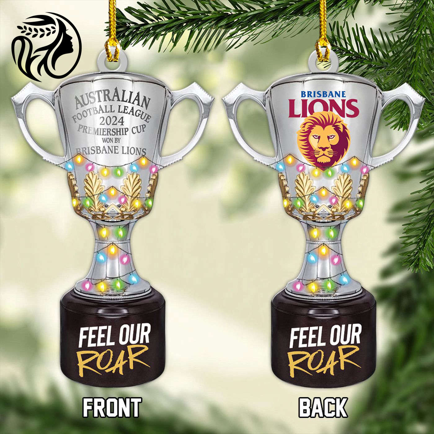 Brisbane Lions Custom Shape 2-sided Acrylic Ornament Gift