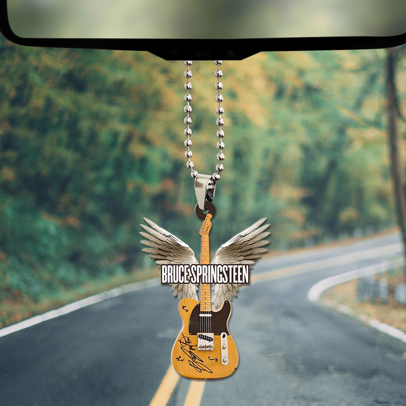 Bruce Springsteen Custom Shape-sided Acrylic Car Ornament
