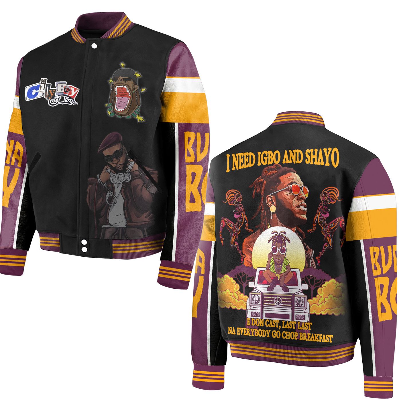 Burna Boy New Premium Baseball Jacket Gift For Fan