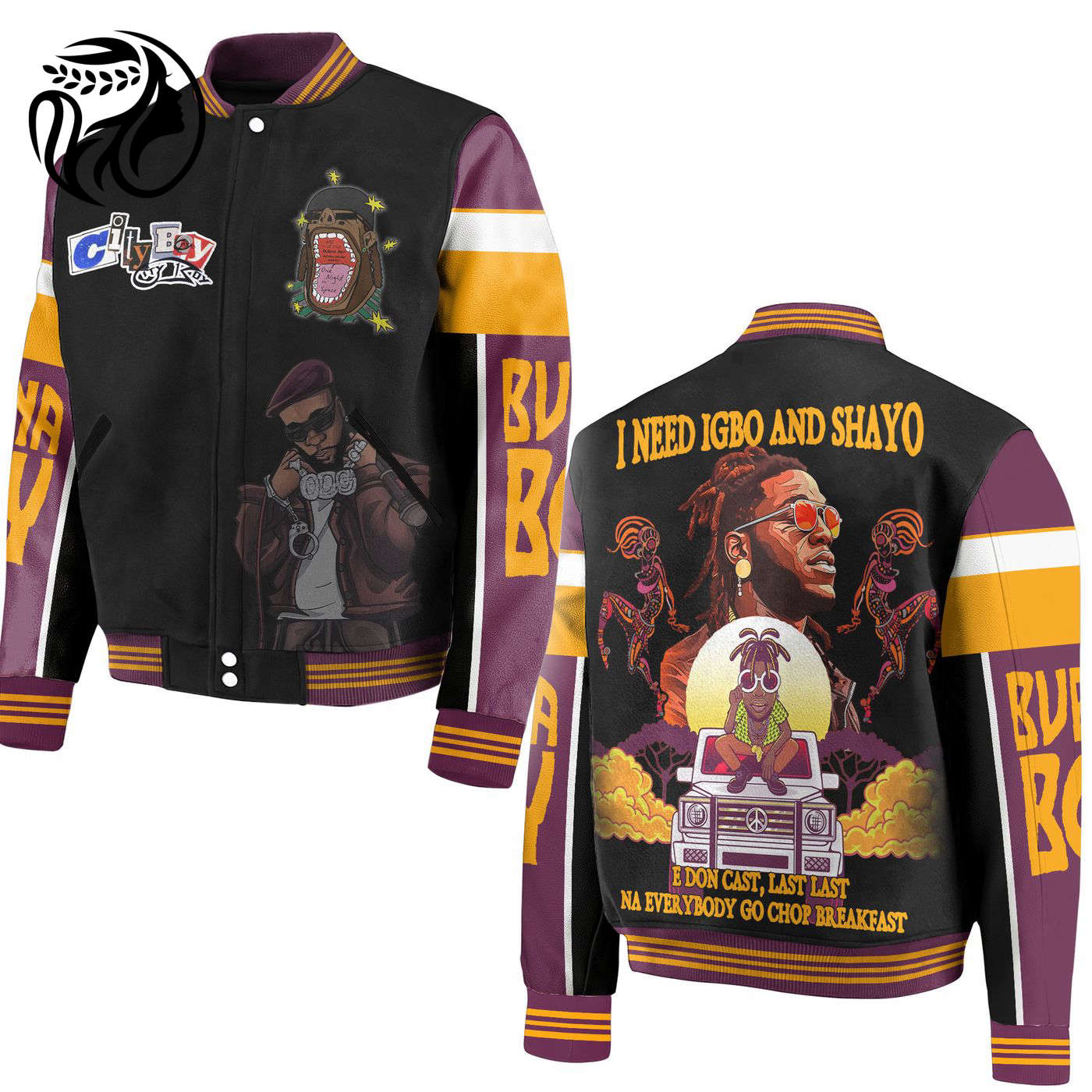 Burna Boy New Premium Baseball Jacket Gift For Fan