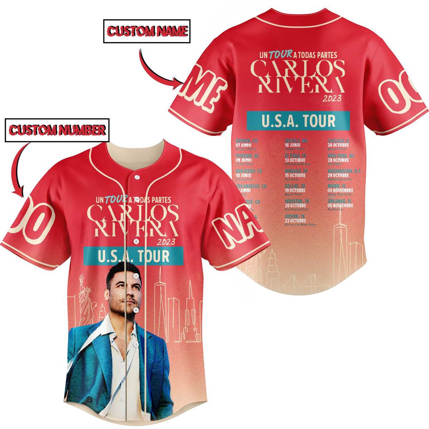 Carlos Rivera Baseball Jersey For Men Women And Kids Gift