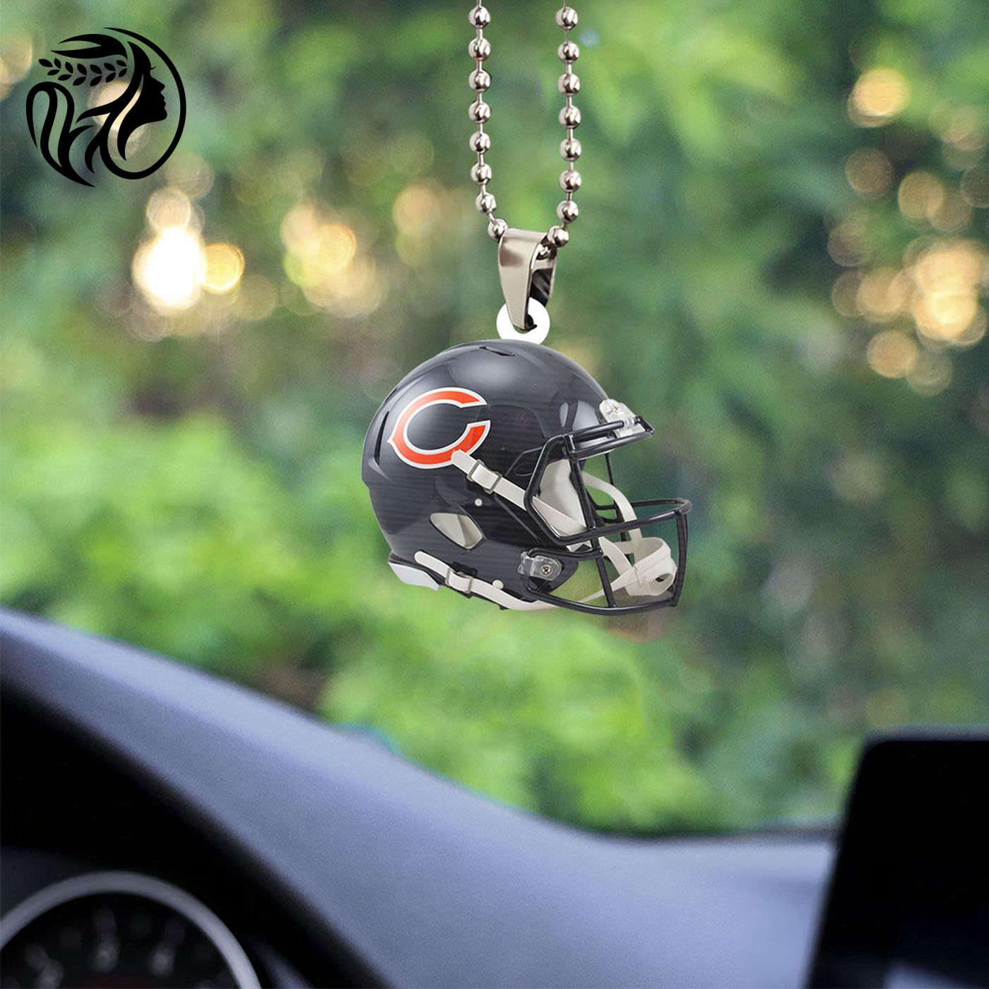 Chicago Bears Custom Shape-sided Acrylic Car Ornament