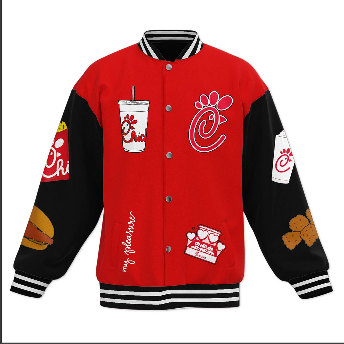Chick-fil-a New Premium Baseball Jacket Gift For Fan Chick-fil-a New Premium Baseball Jacket Gift For Fan