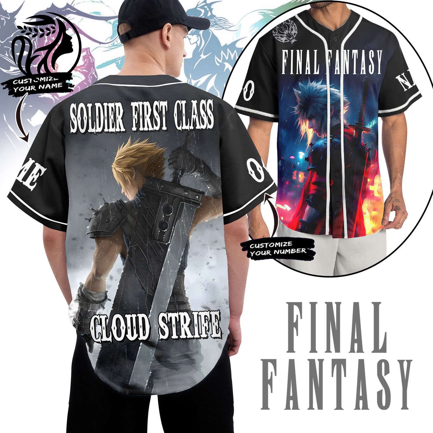 Cloud Strife Baseball Jersey For Men Women And Kids Gift
