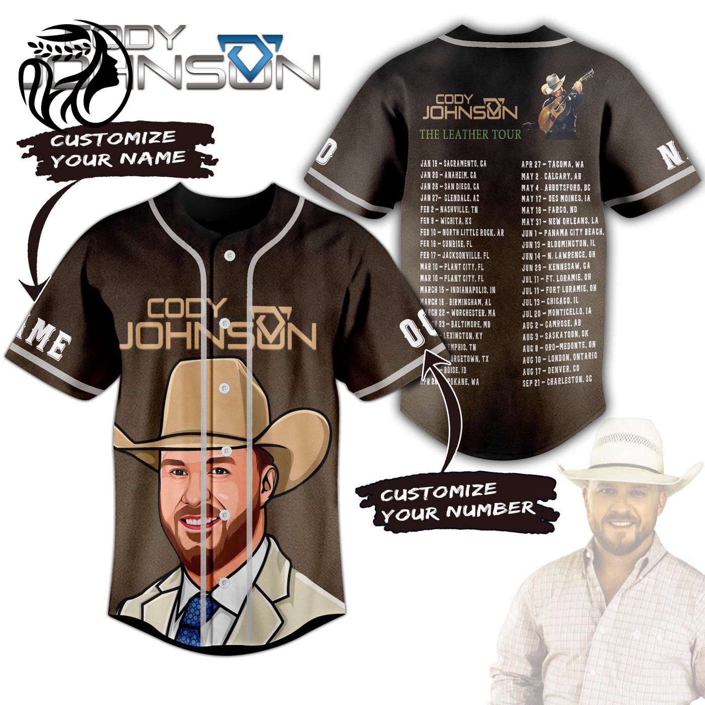 Cody Johnson Baseball Jersey For Men Women And Kids Gift
